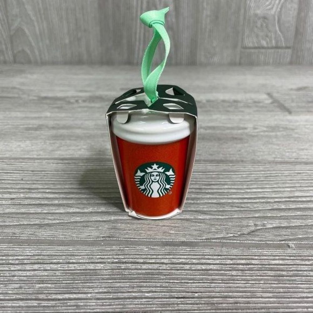 Nwt red Starbucks Christmas ornament tumbler 2020 collectible